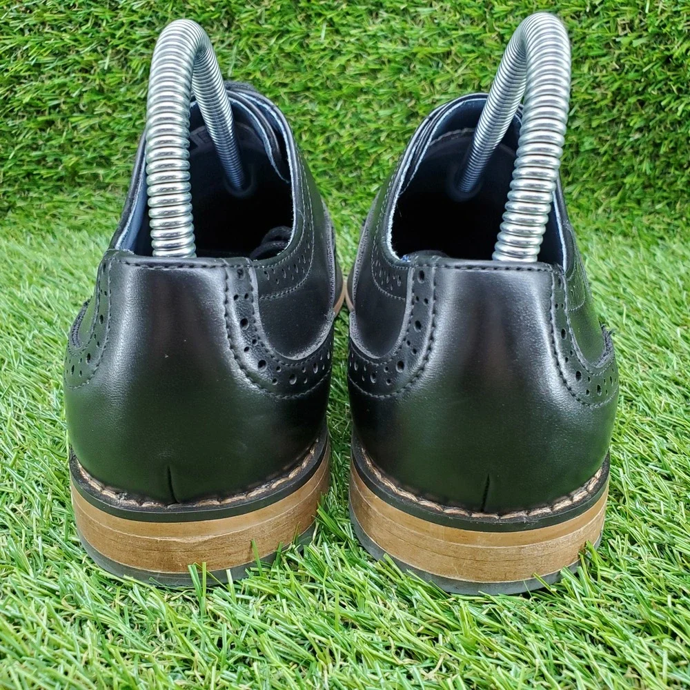 Bruno Marc Prince K2 SIZE 5 Big Kid Boys Wingtip Oxford Dress Shoes Black